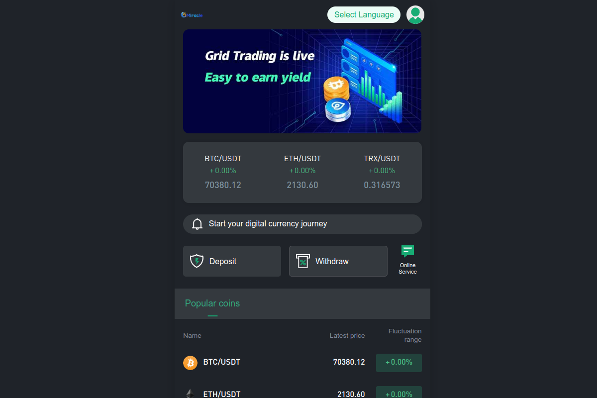 Miracleex.com Review — High-Risk Crypto Scam & Withdrawal Alert