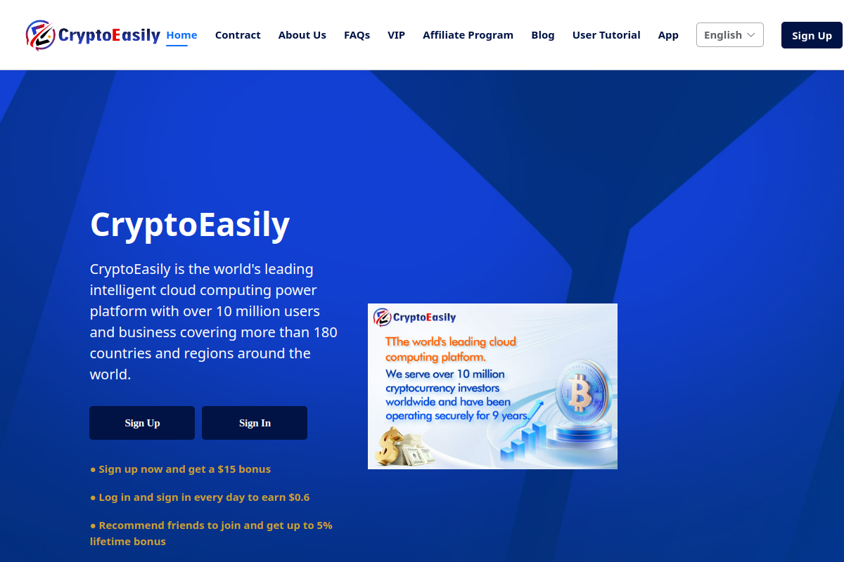 CryptoEasily.com Review: Mixed Trust Cloud Crypto Platform Risk Alert