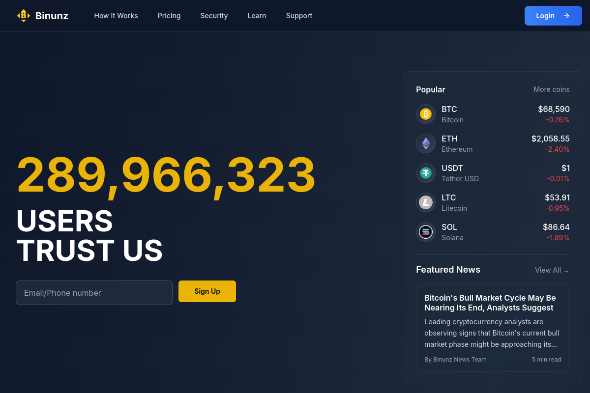 Binunz Scam Alert  Binunz.com Exposed | Fake Crypto Exchange Warning (2026)