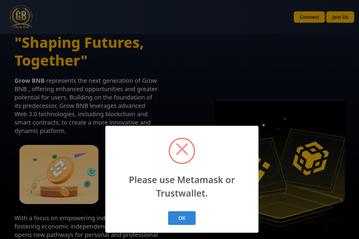 GrowBNB.info Scam Alert  Exposed | Fake BNB Crypto Investment Warning