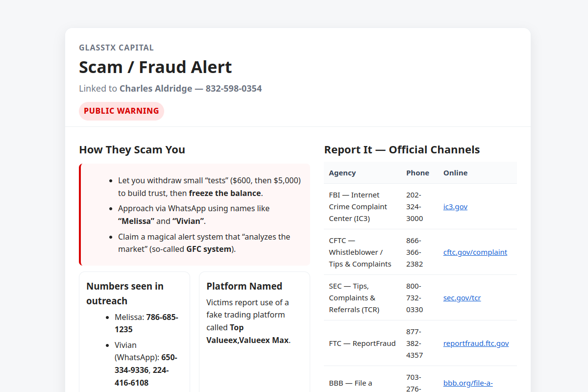 Glasstxcapital Review – Glasstxcapital.com Scam Or Legit?
